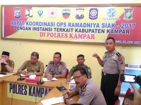 Polres Kampar Adakan Rakor Ops Ramadniya Siak 2017